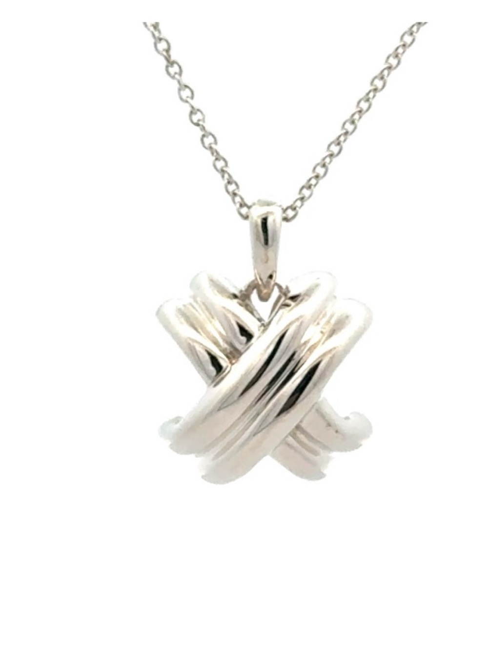 Tiffany & Co 925 Silver "X" 16 in. Necklace